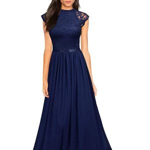 Miusol NWT Navy Blue Lace Evening Dress